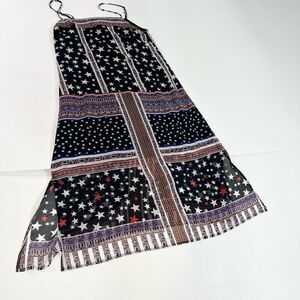 Avec Les Filles Dress Womens Small USA 4th of July Stars Sleeveless Slip Midi